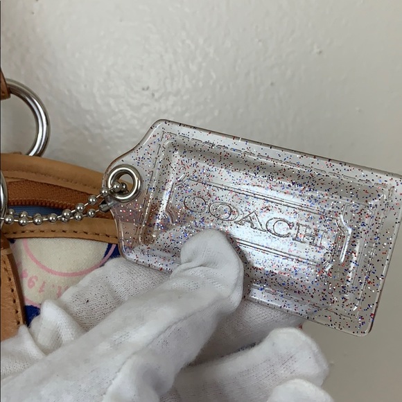 Coach Leah Blue Satin Polka Dot Bag Limited - Picture 6 of 10